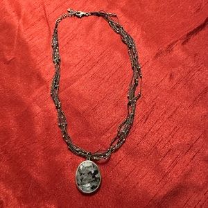 Silpada #N1895 Matrix Quartz • Stormy Night • Pendant Necklace